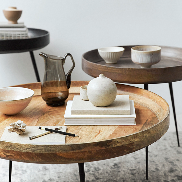 A-982　コーヒーテーブル　Bowl Table Bowl Table | Natural | L | by Ayush Kasliwal | Mater® | USA