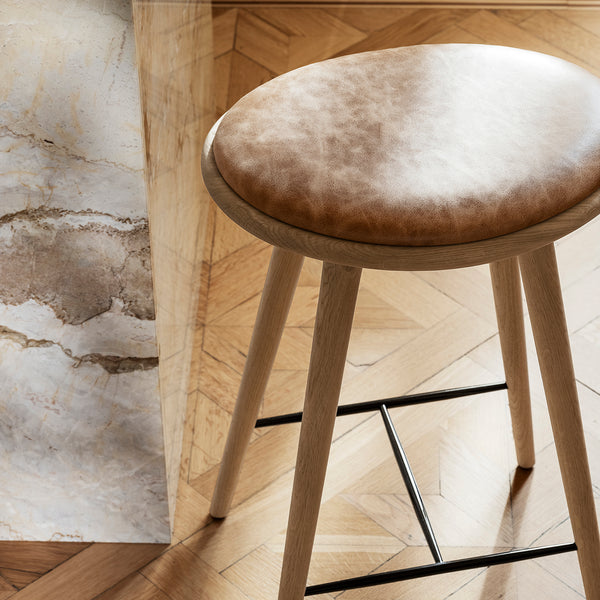 High Stool | Soaped oak | 74 cm | by Space Copenhagen | Mater® | USA