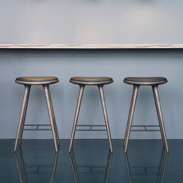 High Stool | Dark stained oak | 74 cm | by Space Copenhagen