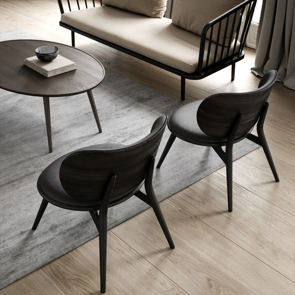 Accent Oval Lounge Table | Matt Lacquered Oak | by Space