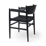 Nestor Armchair | Black Beech | Black paper cord seat | by Tom Stepp