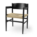 Nestor Armchair | Black Beech | Natural paper cord seat | by Tom Stepp