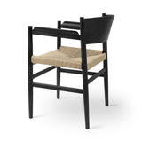 Nestor Armchair | Black Beech | Natural paper cord seat | by Tom Stepp