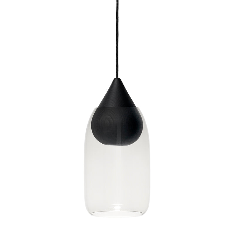 Liuku Pendant Black Drop | Transparent | by Maija Puoskari