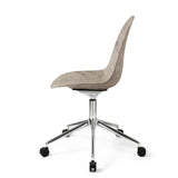 Eternity Swivel | Polished Base | Full Front Uphol.| Wood Waste Grey | by Space Copenhagen