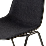 Eternity Sidechair | Full Front Uphol.| Coffee Waste Black | by Space Copenhagen