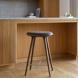 High Stool | Brown stained beech | 74 cm | by Space Copenhagen