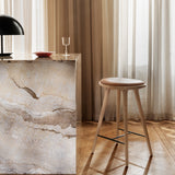 High Stool | Soaped oak | 74 cm | by Space Copenhagen