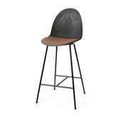 Eternity High Stool | Uphol. Seat | Coffee Waste Black | by Space Copenhagen