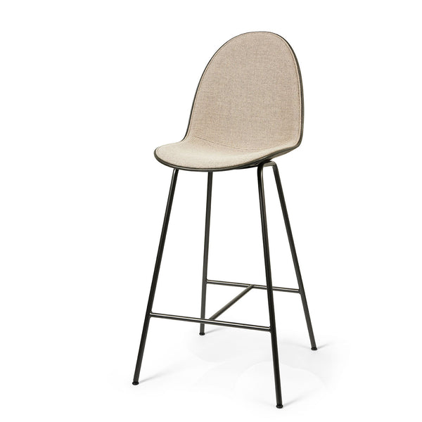 Eternity High Stool | Full Front Uphol. | Coffee Waste Black | by Space Copenhagen