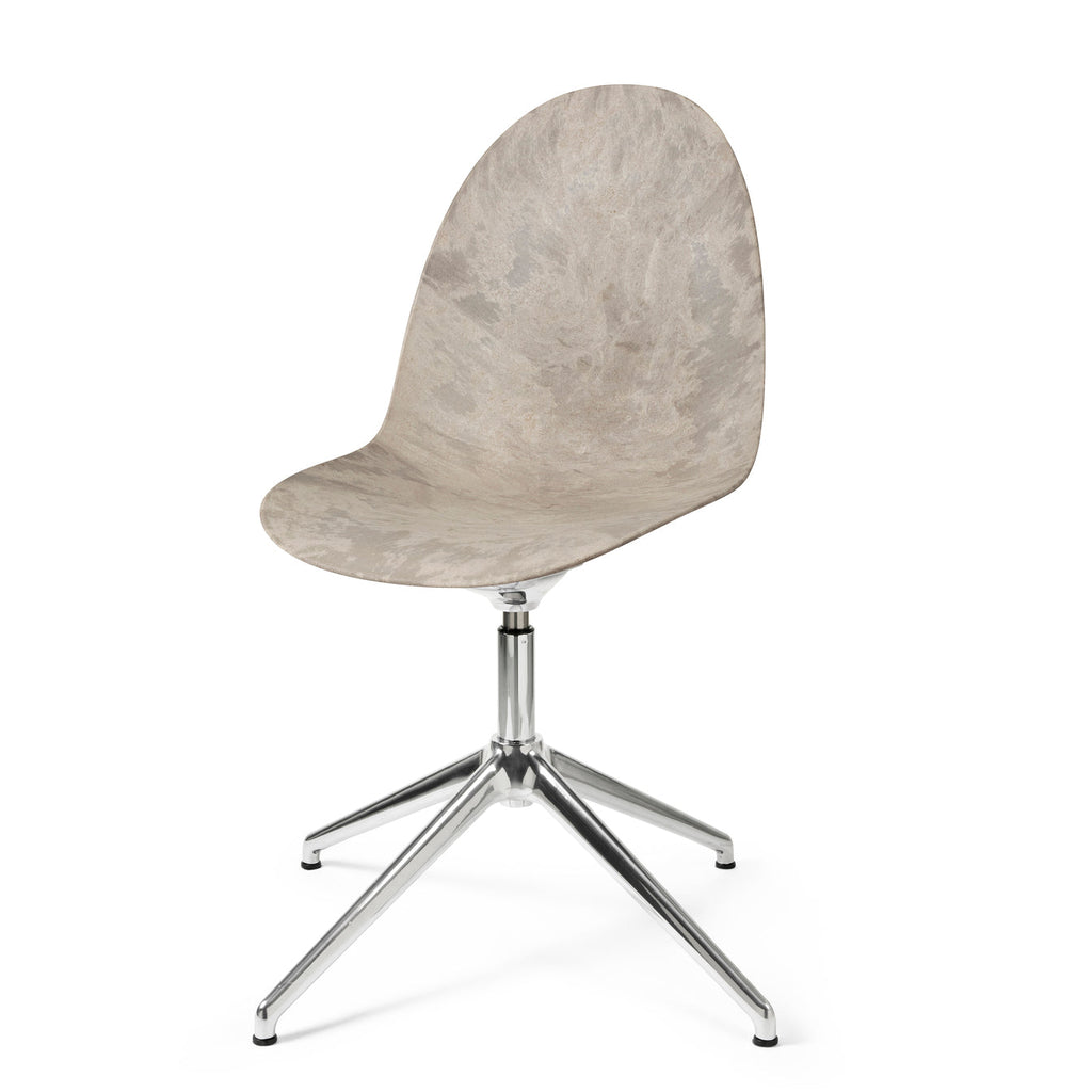 Eternity Swivel | Polished Base | Full Front Uphol. | Wood Waste Grey | by Space Copenhagen