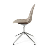 Eternity Swivel | Polished Base | Uphol. Seat | Wood Waste Grey | by Space Copenhagen