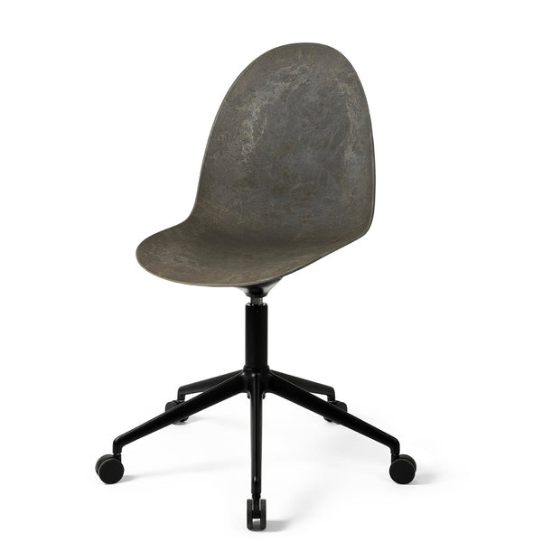 Eternity Swivel | Black Base w/ castors | Coffee Waste Dark | by Space Copenhagen