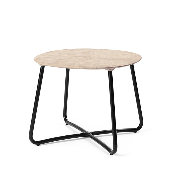 Lily Side Table | H 14 | Wood Waste Grey